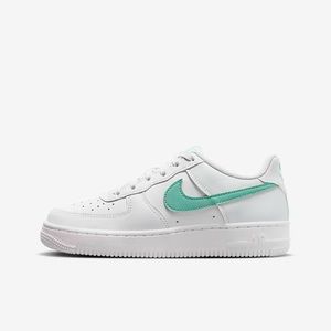 Nike Air force 1 size  7Y big kids color emerald rise summit white